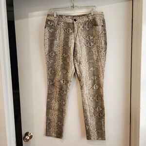 Snake print pants